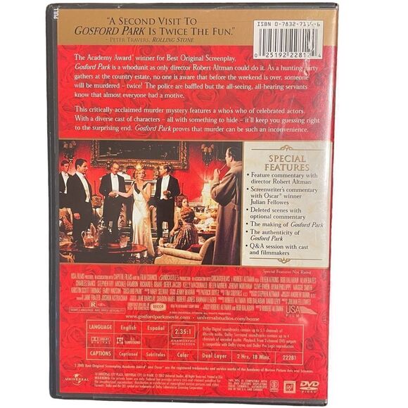 Vintage OSCARS Gosford Park Special Screening and Collectors Edition DVDs - Picture 5 of 6